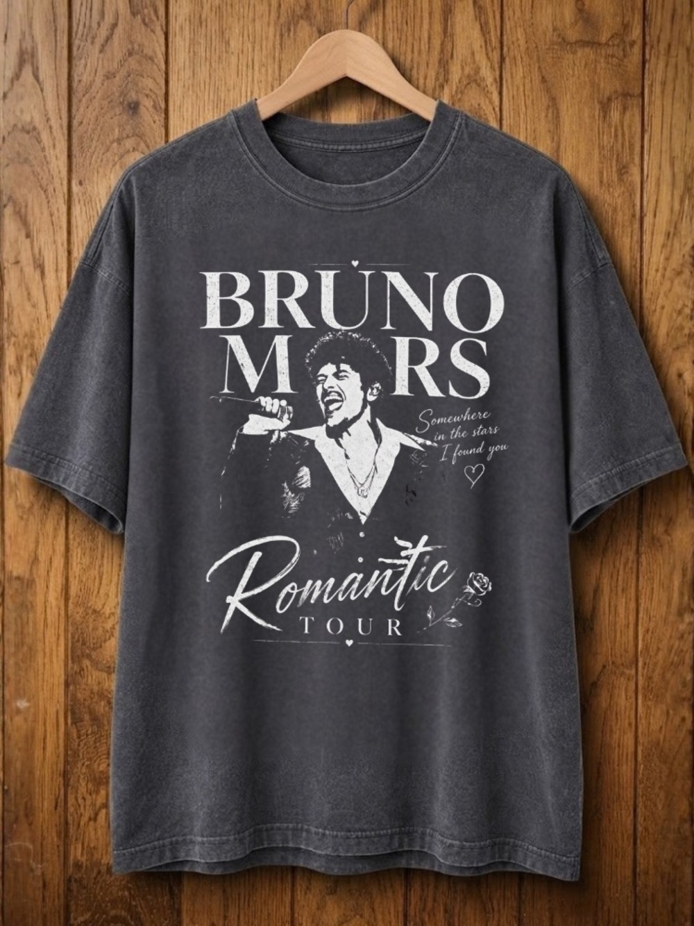 Comfort Colors Bruno Mars Romantic Tour Concert Music Pop Singer T-Shirt